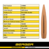 Berger Elite Hunter Bullets .308 Diameter (30 Caliber/7.62mm) 245 Grain Boat Tail Hollow Point - Image 4