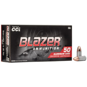 Blazer Ammunition 9mm Luger 115 Grain Full Metal Jacket Box of 50