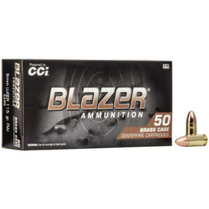 Blazer Brass Ammunition 9mm Luger 115 Grain Full Metal Jacket Box of 50