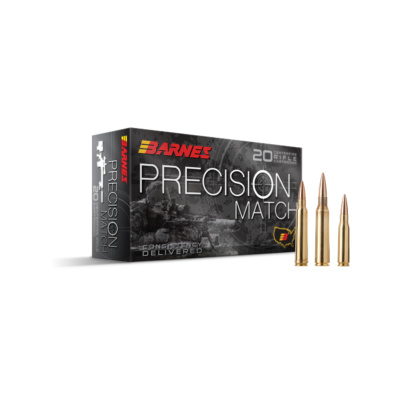 Barnes Precision Match Ammunition 5.56x45mm NATO 69 Grain Open Tip Match Box of 20