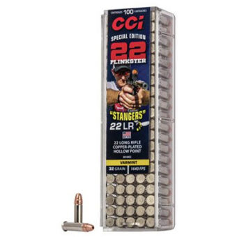 CCI Stangers Ammunition 22 Long Rifle 32 Grain Plated Hollow Point Box of 100