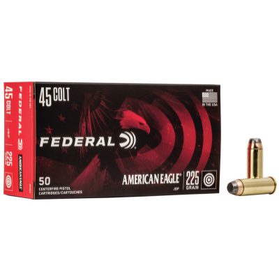 Federal American Eagle Ammunition 45 Colt (Long Colt) 225 Grain Jacketed Soft Point Box of 50