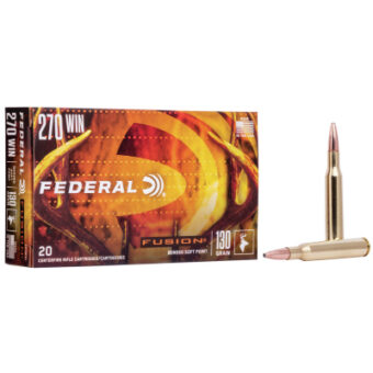 Federal Fusion Ammunition 270 Winchester 130 Grain Bonded Spitzer Box of 20