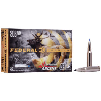 Federal Premium Ammunition 308 Winchester 175 Grain Terminal Ascent Polymer Tipped Box of 20