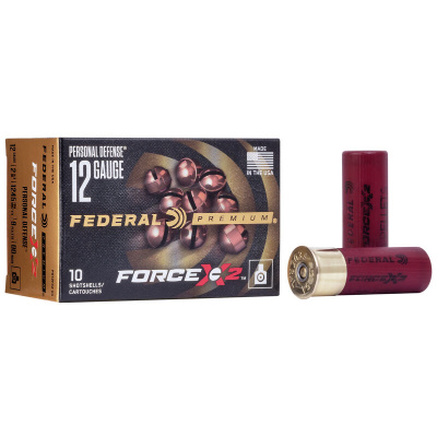 Federal Premium Force X2 Ammunition 12 Gauge 2-3/4" #00  Buckshot Box of 10