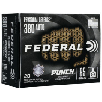 Federal Premium Personal Defense Ammunition 380 ACP 85 Grain Jacketed Hollow Point Box of 20