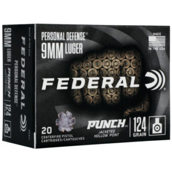 Federal Premium Ammunition 9mm Luger 124 Grain Jacketed Hollow Point Box of 20
