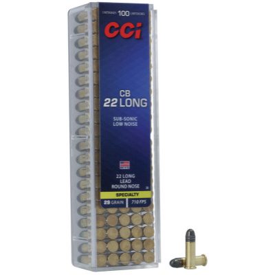 CCI CB Ammunition 22 Long 29 Grain Lead Round Nose Box of 100