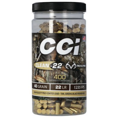 CCI Clean-22 Realtree Ammunition 22 Long Rifle 40 Grain Lead Round Nose Box of 400