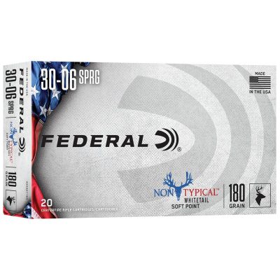 Federal Non-Typical Ammunition 30-06 Springfield 180 Grain Jacketed Soft Point Box of 20