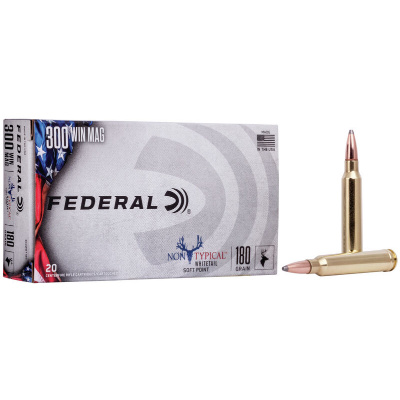 Federal Non-Typical Ammunition 300 Winchester Magnum 180 Grain Spire Point Box of 20