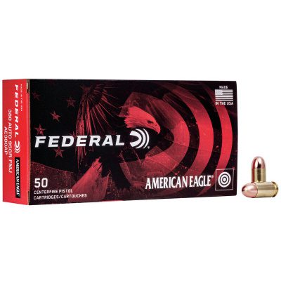 Federal American Eagle Ammunition 380 ACP 95 Grain Full Metal Jacket Box of 50