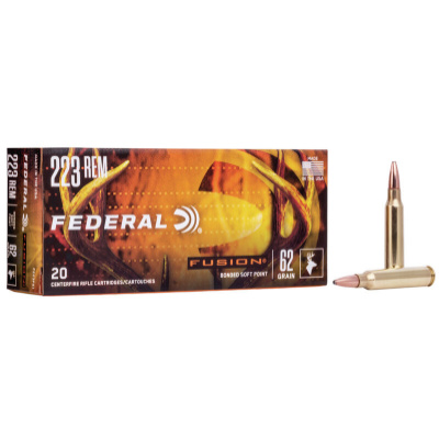 Federal Fusion Ammunition 223 Remington 62 Grain Bonded Spitzer Box of 20