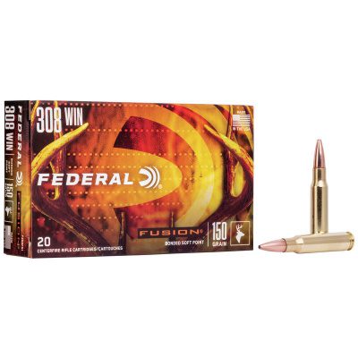 Federal Fusion Ammunition 308 Winchester 150 Grain Bonded Spitzer Box of 20