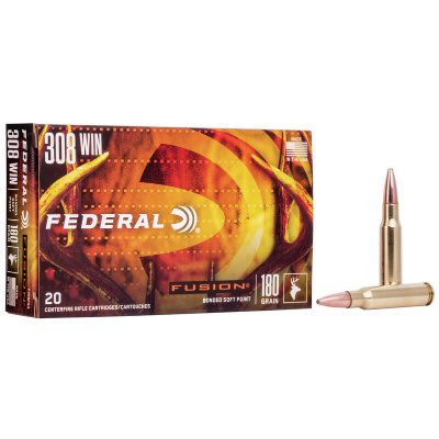 Federal Fusion Ammunition 308 Winchester 180 Grain Bonded Spitzer Box of 20