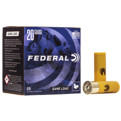 Federal Game Load Upland Ammunition 20 Gauge 2-3/4" #6 7/8 oz Shot Box of 25