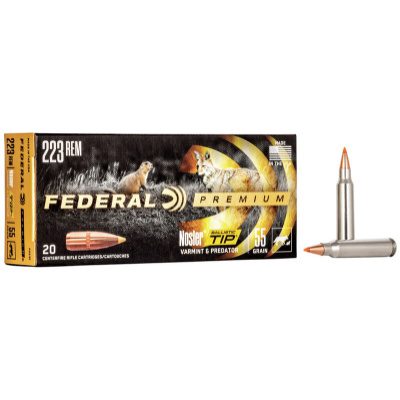 Federal Premium V-Shok Ammunition 223 Remington 55 Grain Polymer Tipped Box of 20
