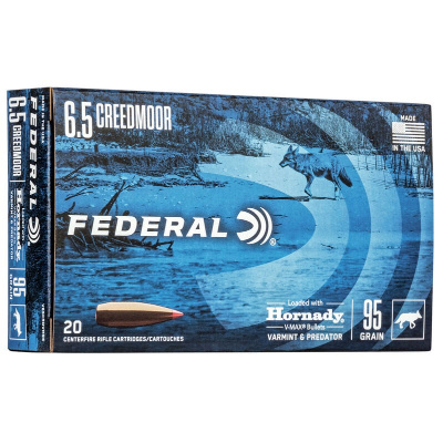 Federal Varmint Ammunition 6.5 Creedmoor 95 Grain Polymer Tipped Box of 20