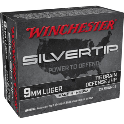 Winchester Target & Practice Ammunition 9mm Luger 115 Grain Jacketed Hollow Point Box of 20
