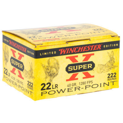 Winchester Super-X Ammunition 22 Long Rifle 40 Grain Hollow Point Box of 222