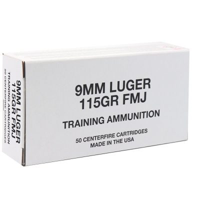 Blazer Brass Ammunition 9mm Luger 115 Grain Full Metal Jacket Box of 50