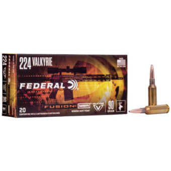 Federal Fusion Ammunition 224 Valkyrie 90 Grain Bonded Spitzer Box of 20