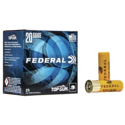 Federal Top Gun Ammunition 20 Gauge 2-3/4" #8 7/8 oz Shot Box of 25
