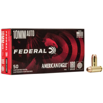 Federal American Eagle Ammunition 10mm Auto 180 Grain Full Metal Jacket Box of 50