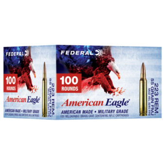 Federal American Eagle Ammunition 223 Remington 55 Grain Full Metal Jacket Box of 100
