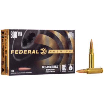 Federal Premium Gold Medal Ammunition 308 Winchester 185 Grain Berger Juggernaught Open Tip Match Box of 20