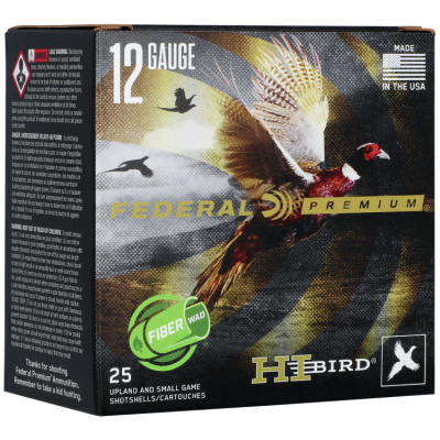 Federal HI-Bird Fiber Wad Ammunition 12 Gauge 2-3/4'' 1-1/4 Oz  #5 Shot Box of 25