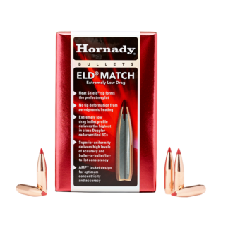 Hornady ELD Match Bullets 0.264 (264 Caliber, 6.5mm) 100 Grain Polymer Tipped Box of 100