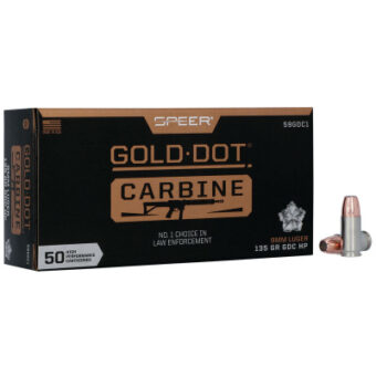 Speer Gold Dot Ammunition 9mm Luger 135 Grain Jacketed Hollow Point Box of 50