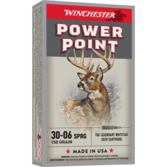Winchester Ammunition 30-06 Springfield 150 Grain Power-Point Spire Point Box of 20