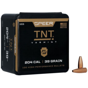 Speer Bullets (.204 Diameter) 39 Grain Hollow Point Box of 100
