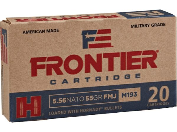 Frontier Ammunition 5.56x45mm NATO 55 Grain Full Metal Jacket Box of 20
