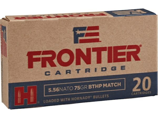 Frontier Ammunition 5.56x45mm NATO 75 Grain Jacketed Hollow Point Box of 20