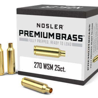 Nosler 270 Winchester Short Magnum (WSM) Brass Bag of 25