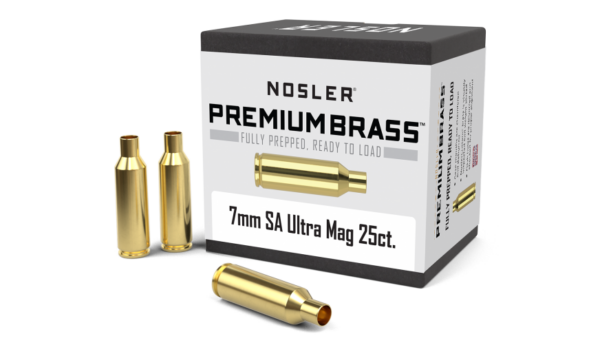 Nosler 7mm Short Action Ultra Mag (SAUM) Brass Bag of 25
