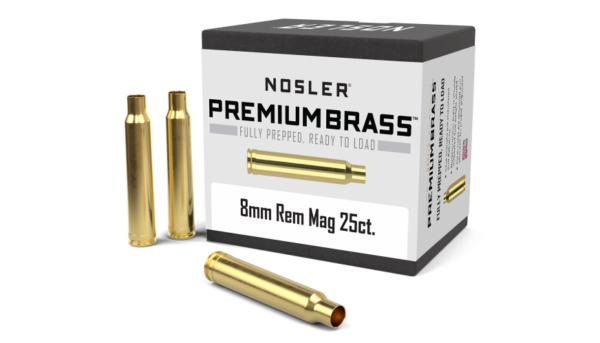 Nosler 8mm Remington Magnum Brass Bag of 25