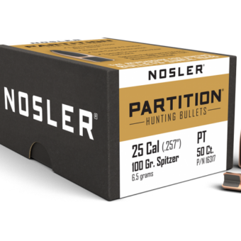 Nosler Partition Bullets 0.257 (25 Caliber) 100 Grain Sptizer Box of 50