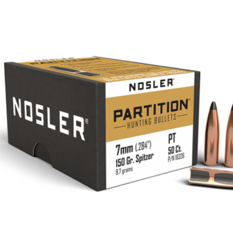 Nosler Partition Bullets 0.284 (284 Caliber, 7mm) 150 Grain Sptizer Box of 50