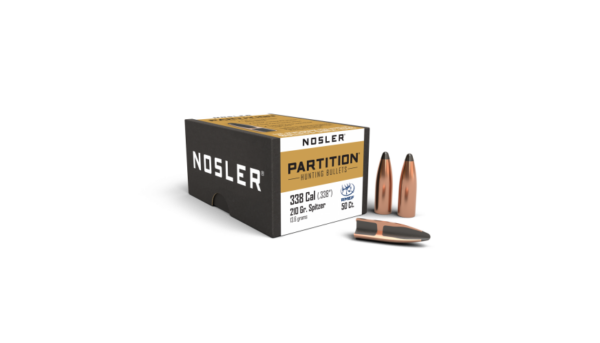 Nosler Partition Bullets 0.338 (338 Caliber) 210 Grain Sptizer Box of 50