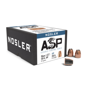 Nosler ASP Bullets 0.4 (40 Caliber, 10mm) 135 Grain Jacketed Hollow Point Box of 250