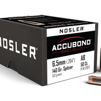 Nosler AccuBond Bullets 0.264 (264 Caliber, 6.5mm) 140 Grain Polymer Tipped Box of 50