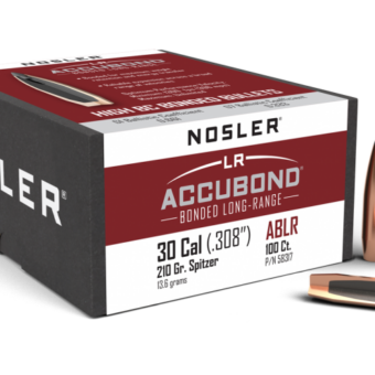 Nosler AccuBond Long Range Bullets 0.308 (30 Caliber, 7.62mm) 210 Grain Polymer Tipped Box of 100