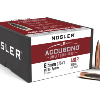 Nosler AccuBond Long Range Bullets 0.264 (264 Caliber, 6.5mm) 142 Grain Polymer Tipped Box of 100