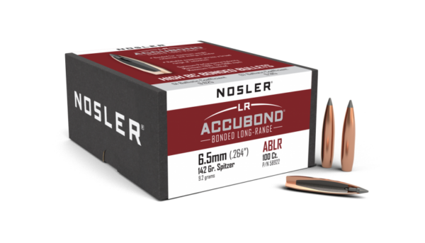 Nosler AccuBond Long Range Bullets 0.264 (264 Caliber, 6.5mm) 142 Grain Polymer Tipped Box of 100