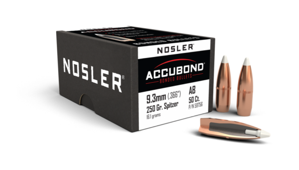 Nosler AccuBond Bullets 0.366 (9.3mm) 250 Grain Polymer Tipped Box of 50