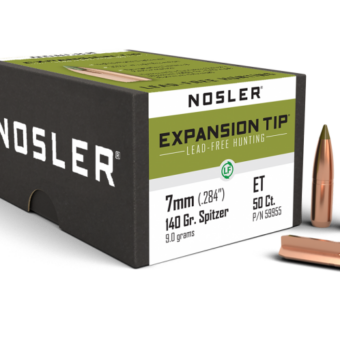 Nosler E-Tip Bullets 0.284 (284 Caliber, 7mm) 140 Grain Polymer Tipped Box of 50